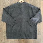 Dosa 100% Linen Crew Neck Chore Coat Jacket in Dark Brown Charcoal Size 3 M/L Gray Size M Photo 6