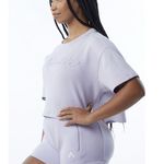 Alphalete NEW  Woman’s  ELMTS Short SLEEVE Crop - Lilac  ,Size Medium Photo 2