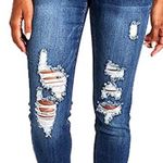 Cello Distressed Boyfriend Skinny Jeans Photo 0