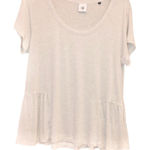 CAbi Hangout Sort sleeve Peplum Tee Heather Cream Grey Medium Photo 0