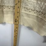 Allison New York Sweater S Beige Crochet Open Knit Boho Feminine Cottagecore Tan Photo 5