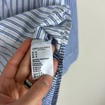American Eagle Nautical Womens Blue Striped Collared Shirt Size Medium Photo 3