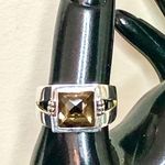 Sterling Silver MICHAEL DAWKINS Smokey Quartz  Starry Night Faceted Cocktail Ring Photo 4
