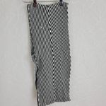 Women's Black & White Scarf Stripes With Button Accent Photo 2