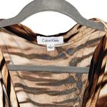 Calvin Klein Designer Cheetah Print Top Women’s Size Large Animal Stripes Shirt! Photo 1