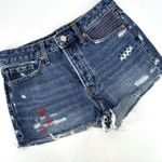 Old Navy OG Short Button Fly Hi Rise Patriotic Embellished Jean Shorts Size 4 Photo 0