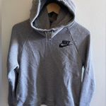 Nike Grey Hoodie Funnel Cowl Neck Size Medium Athleisure Sporty Active Wear Photo 2