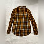 Abercrombie & Fitch yellow plaid button front shirt Photo 2