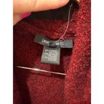 NWT Lafayette 148 Sweater Wool Blend Boucle High Low Shawl Size Small Red Photo 3