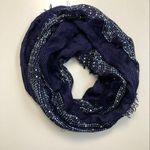 Apt. 9  Infinity Scarf Sparkle Striped Mixed Media Weaved Green Blue White Yellow Photo 0