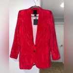 Smythe Long Shawl Collar Blazer Size 6 Red Photo 3