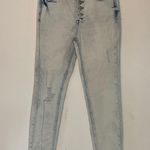 Kensie  Vintage Luxe Acid Wash Light  Ripped Skinny Jeans Size 4/27 Photo 0