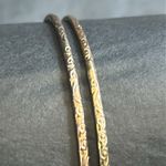Women’s vintage dainty set of 2 gold tone patterned‎ bangle bracelets one size Photo 1