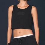 DKNY x NY Yankees Official Collab Black Cropped Tank Top - NWT - Size M Photo 0