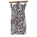 Princess Polly  Mini Dress Womens S Brown White Zebra Print Halter Y2K Clubwear Photo 3