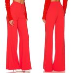 Alice + Olivia Dylan High Rise Wide Leg Pants in Poppy Red 6 Photo 7