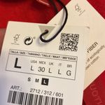 ZARA  Red Skirt perfect for Valentines Day size L brand new with two front pocket Photo 5