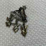 Vintage gold tone Christmas tree with dangle angels. Photo 4