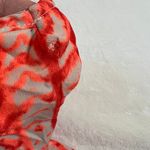 Women's Sleeveless Ruffle Trim Aztec Print Maxi Dress Size XS Summer Vacation Orange Photo 4