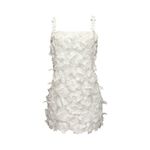 Tularosa Kimmy 3D Floral Appliqué Mini Dress, Ivory, Medium Photo 7