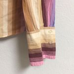 Forenza  Vintage Striped Rust and Purple Pink Button Down Medium Photo 7