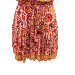 Poupette St. Barth Mini Bona V Red Chagal Printed Pink Orange Dress Size Small Photo 7