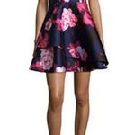 by and by  Floral Satin Navy Dress Photo 5