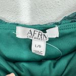 AFRM Green Sheer Lace Off Shoulder Long Sleeve Bodysuit Holiday Party Feminine Size L Photo 4