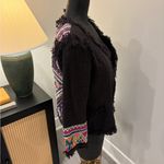 Billabong Hippie Boho Indie Colorful Textured Fringe Blazer Jacket Size Medium Photo 3