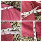 Loft pink Cardigan Womens Bell Sleeve M Boho Soft Girl Preppy Modest Old Money Photo 4