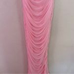House Of CB “Sofia” Fairy Pink Mesh Maxi Dress strapless NWOT like fornarina XL Photo 6