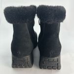 Sporto  Black Suede Fur Lined Wedge Zip Up Winter Boot Shoes Photo 4