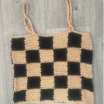 Pink Lily NWOT  Checkered Tan and Black Sweater Tank Size‎ Small Photo 0