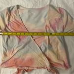 Hollister  Tie Dye Wrap Front Crop Top Pink/Blue S Pastel Festival Fairycore Photo 2