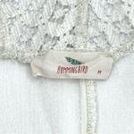 Hummingbird  Open-Front Cardigan Shawl with a Lace Lattice Trim White Photo 7