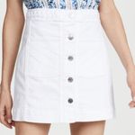 Veronica Beard  Aron Braided Denim Miniskirt Color: White  Photo 0