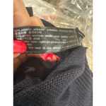 ZARA Women's Navy Knit Turtleneck Sweater with Shoulder Patches Size M Photo 4