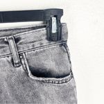 Free People Maggie Black Wash Button Fly Busted Knees Sharkbite Hem Jeans 26 Photo 8