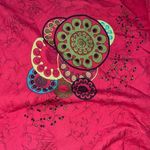 Chaitanya Womens Butterfly Sleeve Blouse Top Medallion Red Free Size Size undefined Photo 4