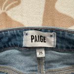 Paige  Femme‎ Jeans High Rise Bootcut Raw Hem Medium Wash Size 25 Photo 10