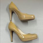 LK Bennett London Heels Nude Beige Trench Patent Leather Shoes Career Wear 38 Photo 3