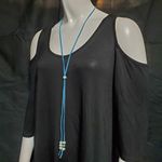 NWT Simbi Clay Seafoam/Teal Lariat Necklace Green Photo 0