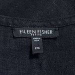 Eileen Fisher  Black 100% Organic Linen Sleeveless Midi Dress Minimalist MP Photo 7