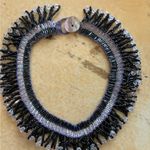 Beaded Cleopatra Chocker Necklace Set Purple Photo 1