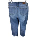 Judy Blue  Cotton Blend JB82175MD Medium Wash Mid Rise Raw Hem Capri Jeans Sz 27 Photo 1