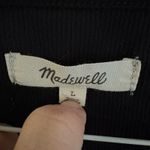 Madewell Ribbed Henley High Crop Short Sleeve Tee Large Women’s Black Photo 2