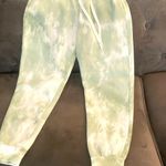 If It Were Me  Green & White Tie Dye Joggers Photo 8