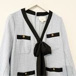 Tuckernuck POMANDER PLACE  Light Blue Coco Tweed Bow Dress XL Photo 4