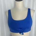 Fashion Blue Women's Knotted swim Bikini top Small Photo 1