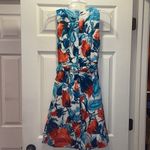 Talbots  Petites Blue & Orange Paisley Sundress Photo 3